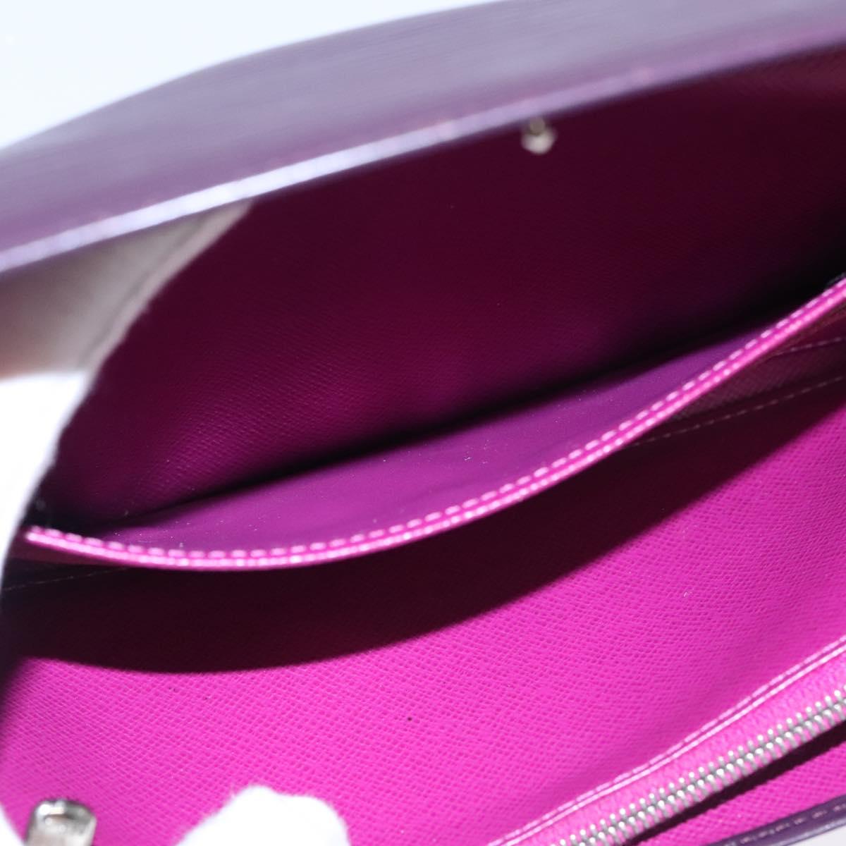 LOUIS VUITTON Epi Portefeiulle Sarah Wallet Purple Cassis M6374K LV Auth KD230