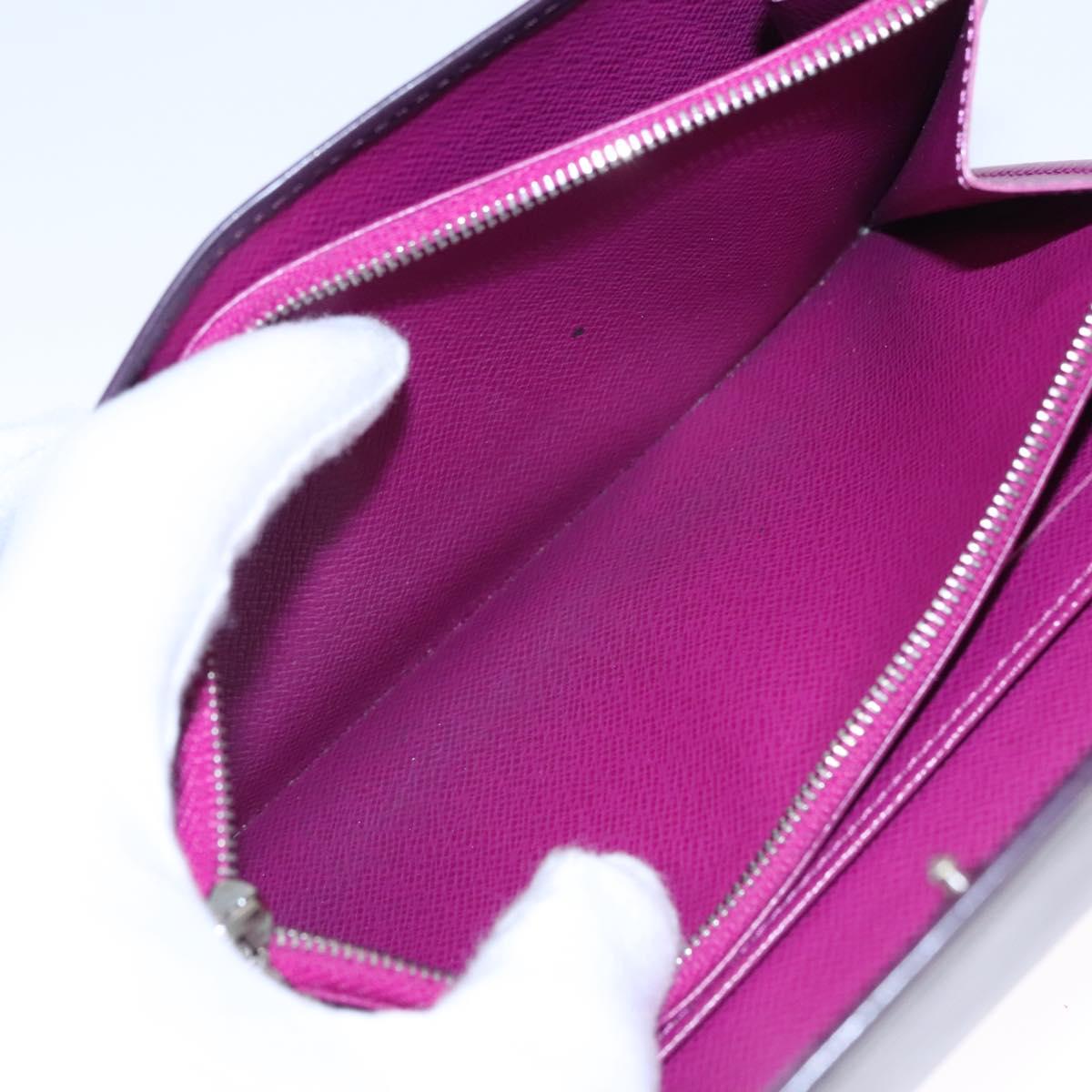 LOUIS VUITTON Epi Portefeiulle Sarah Wallet Purple Cassis M6374K LV Auth KD230