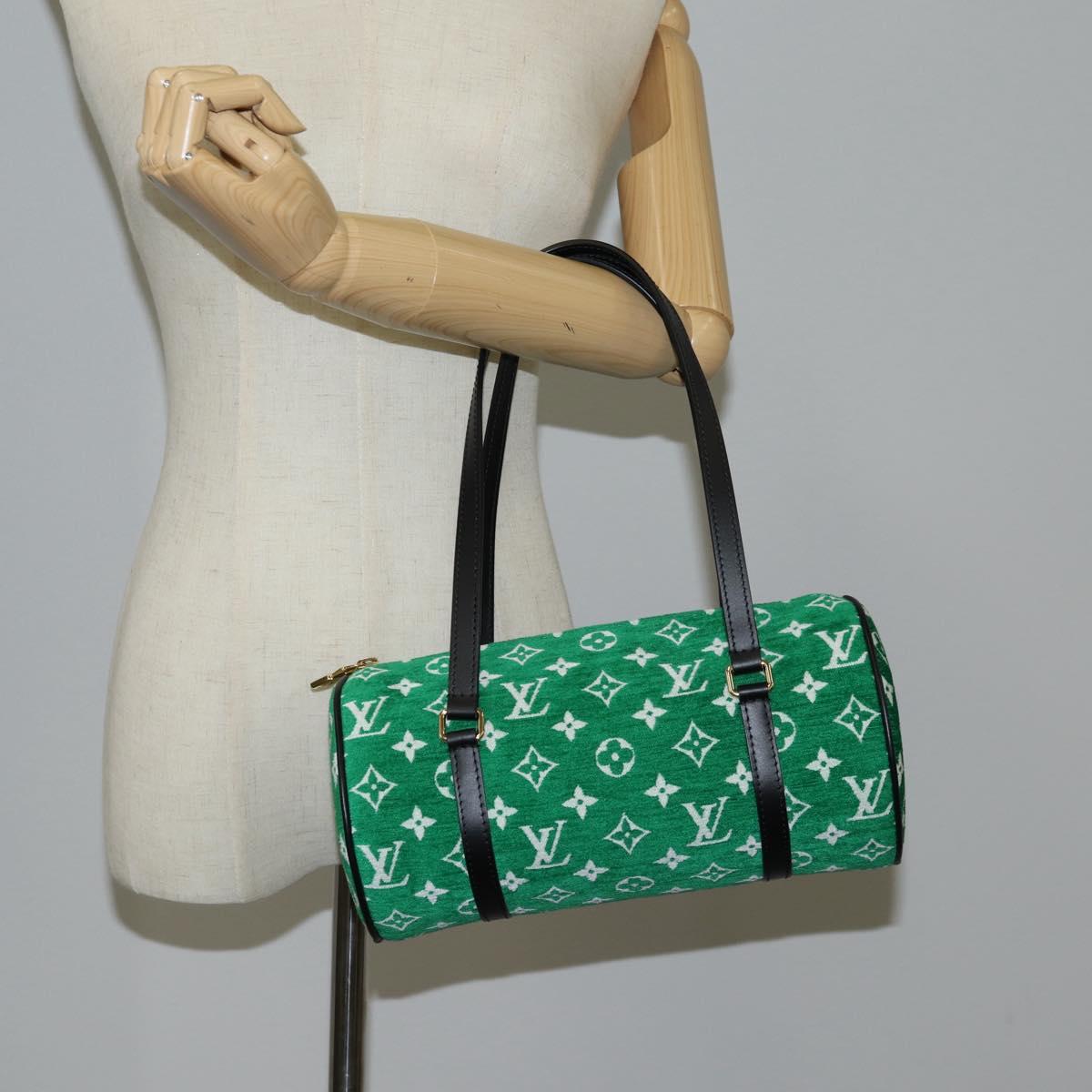 LOUIS VUITTON Monogram Jaguar Papillon Hand Bag Green M46206 LV Auth KD238AM