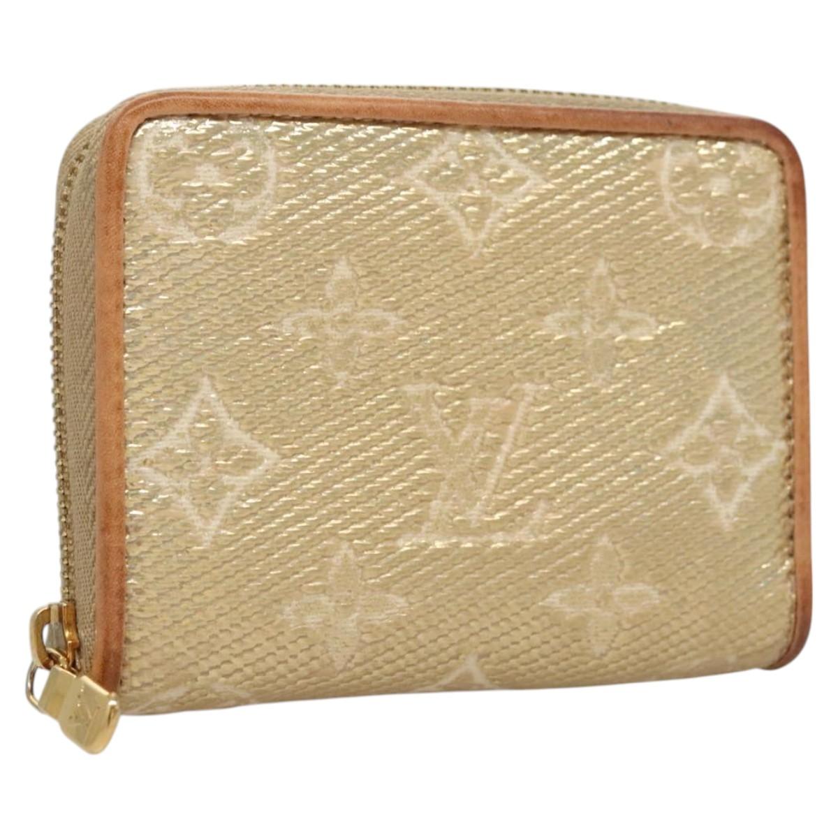 LOUIS VUITTON Monogram Laminated Jacquard Zippy Coin Purse M82483 Auth KD245