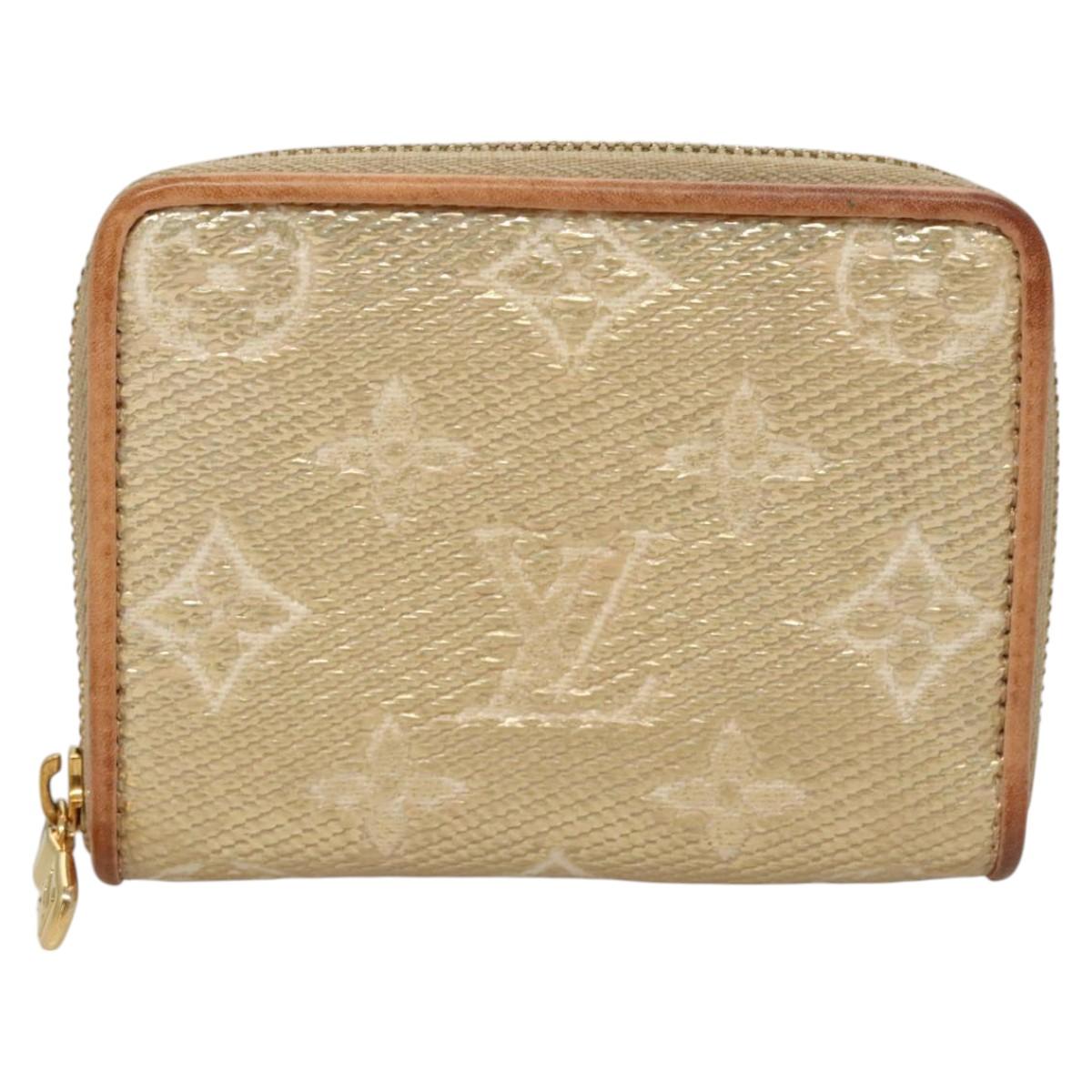 LOUIS VUITTON Monogram Laminated Jacquard Zippy Coin Purse M82483 Auth KD245