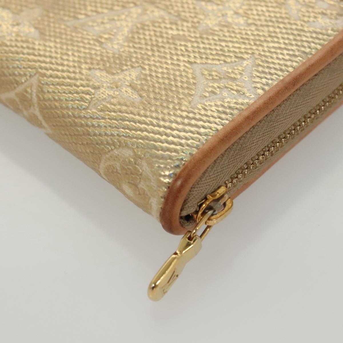 LOUIS VUITTON Monogram Laminated Jacquard Zippy Coin Purse M82483 Auth KD245