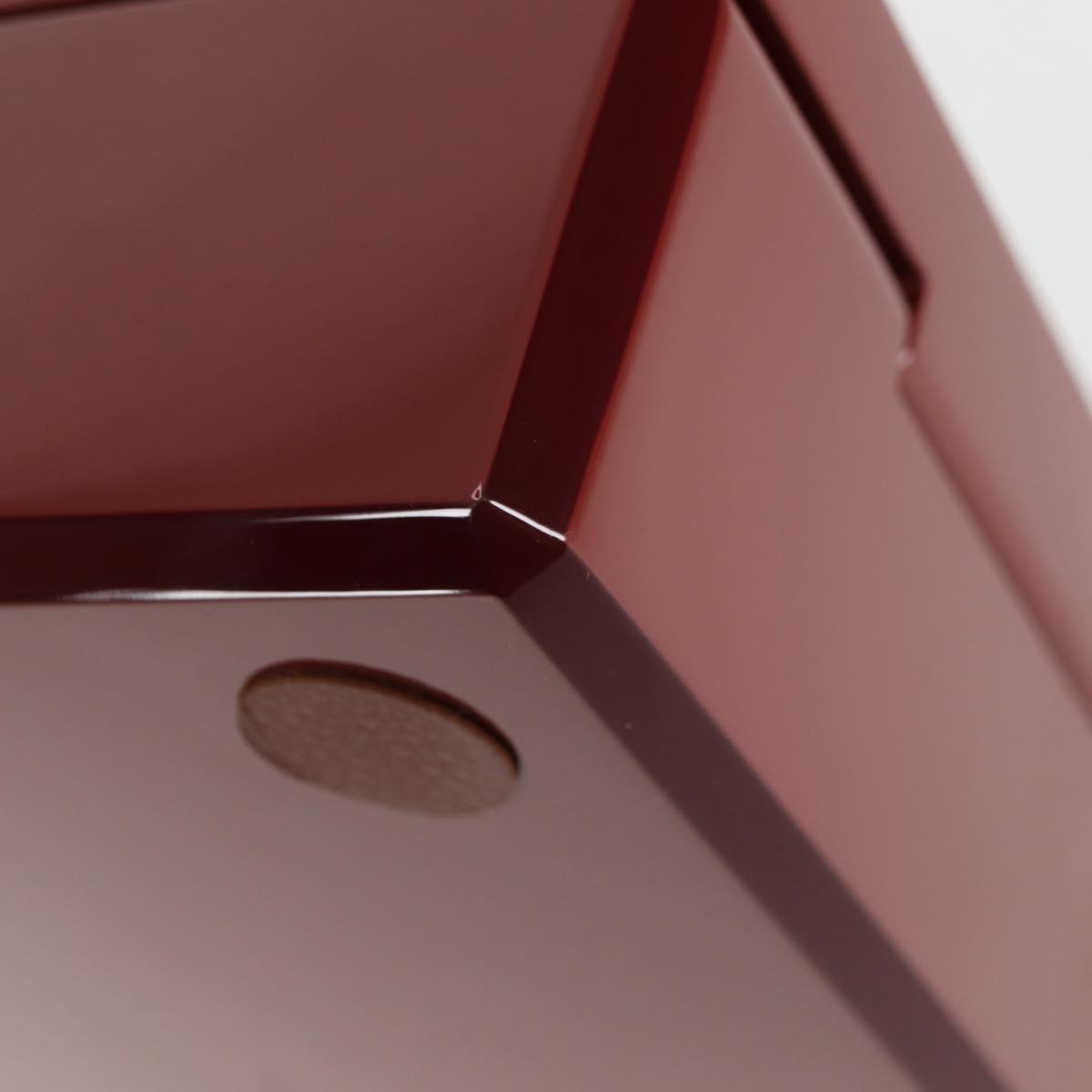 HERMES Daedalus Facet H Jewelry Box plastic Red Auth KD250SM