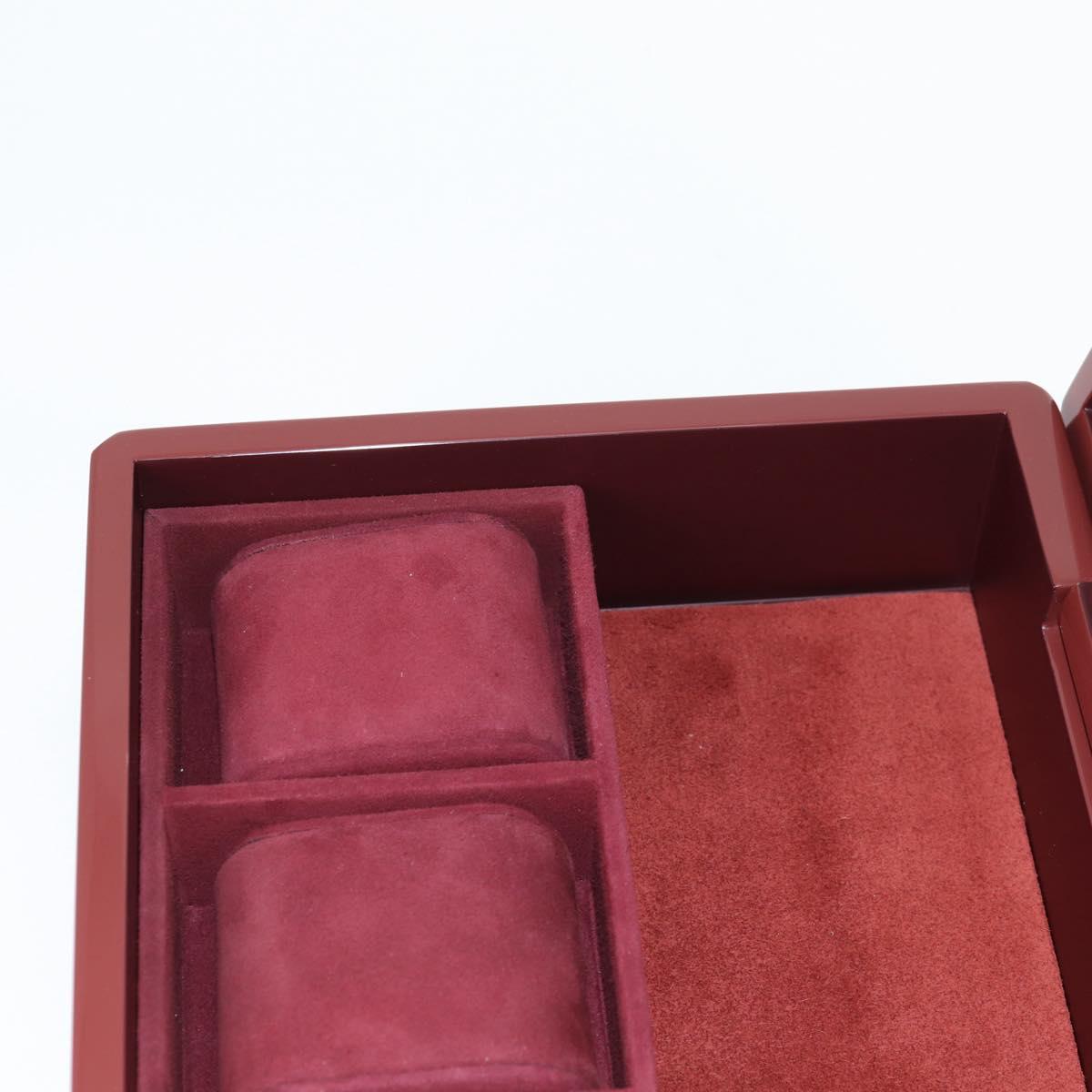 HERMES Daedalus Facet H Jewelry Box plastic Red Auth KD250SM