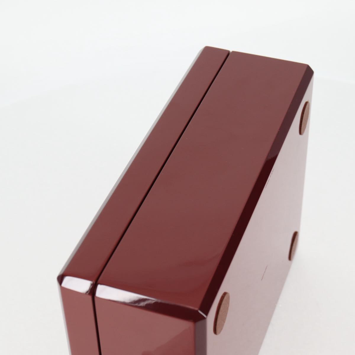 HERMES Daedalus Facet H Jewelry Box plastic Red Auth KD250SM