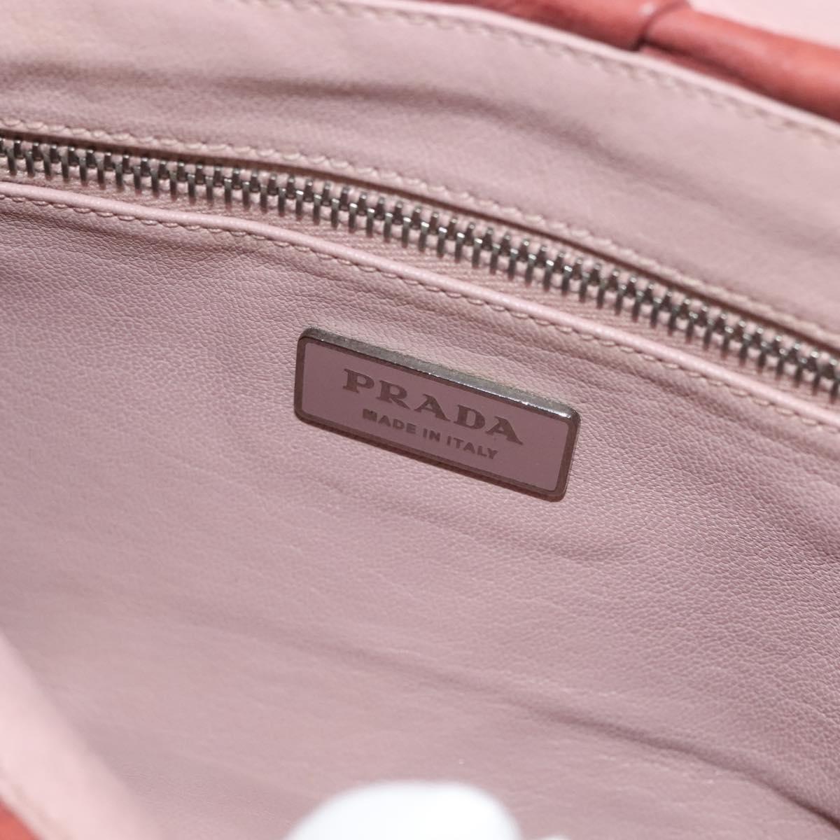 PRADA Shoulder Bag Leather Red Auth KD264