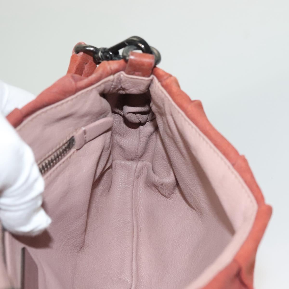PRADA Shoulder Bag Leather Red Auth KD264