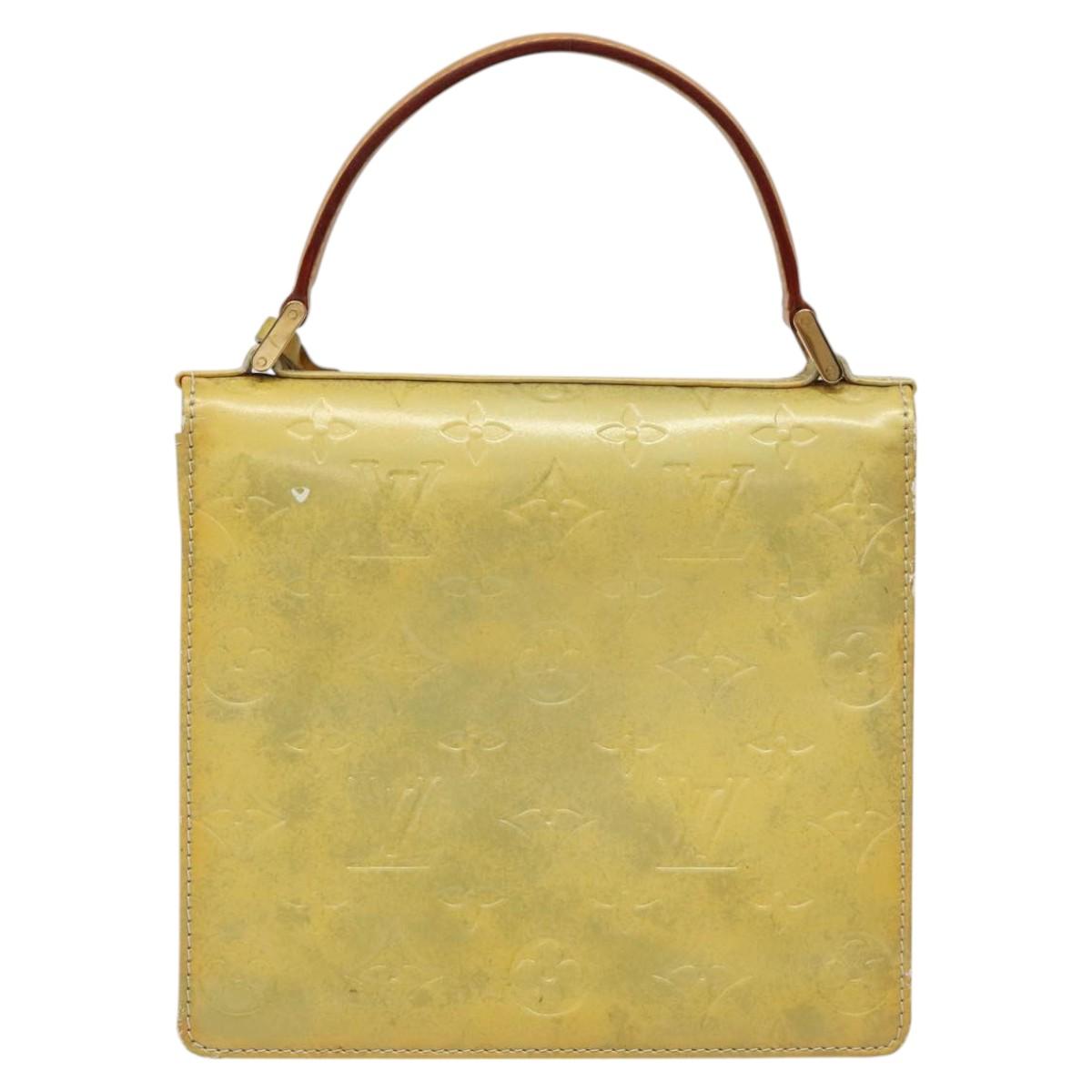 LOUIS VUITTON Monogram Vernis Spring Street Hand Bag Gris M91029 LV Auth KD273
