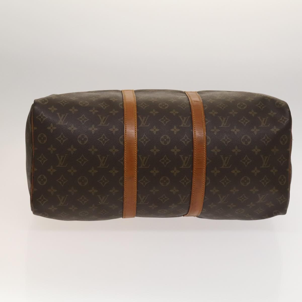 LOUIS VUITTON Monogram Keepall 55 Boston Bag M41424 LV Auth KD301