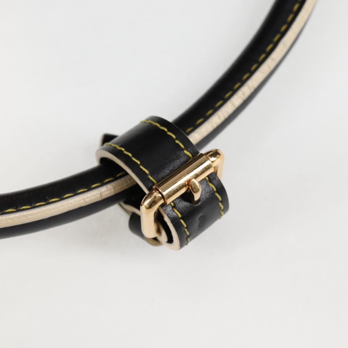 LOUIS VUITTON Suhari Extravagan Hand Bag Leather Black LV Auth KD398SM