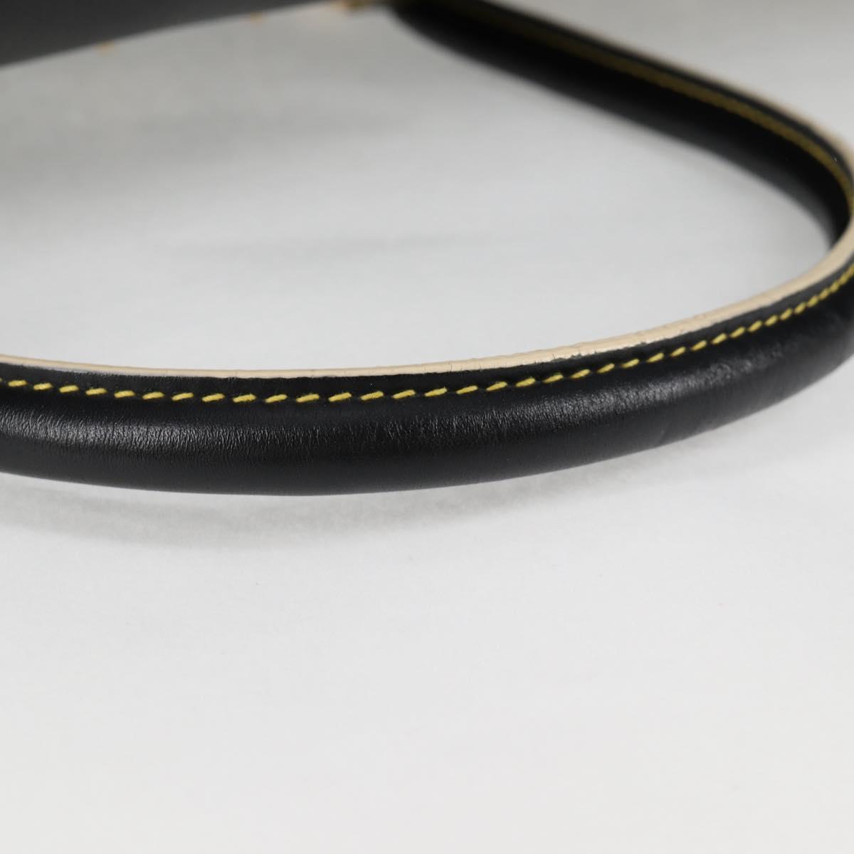 LOUIS VUITTON Suhari Extravagan Hand Bag Leather Black LV Auth KD398SM