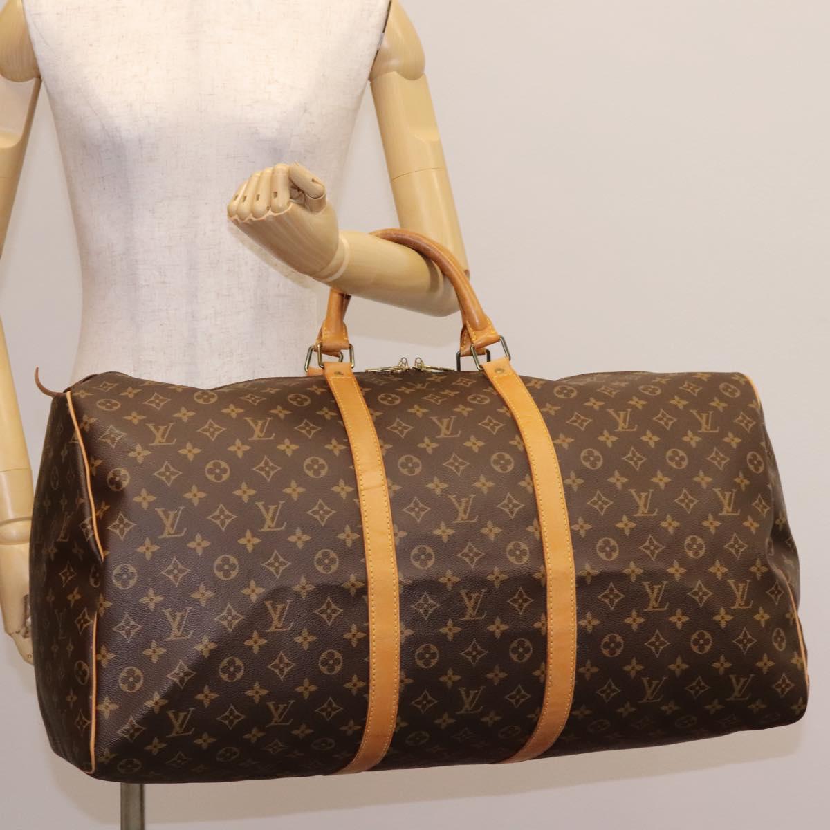 LOUIS VUITTON Monogram Keepall 60 Boston Bag M41422 LV Auth KD439