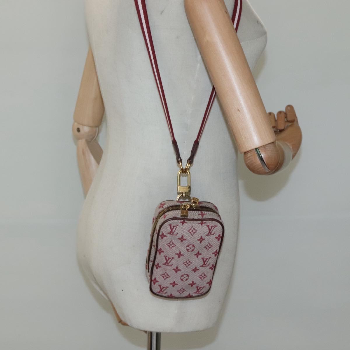 LOUIS VUITTON Monogram Mini Usu Digital Pouch Red M60001 LV Auth KD445