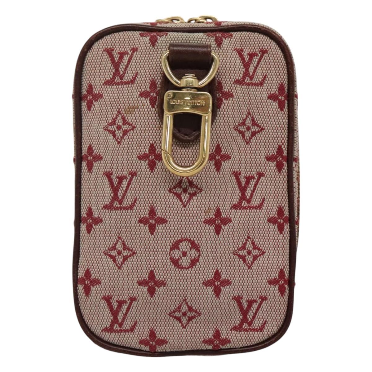 LOUIS VUITTON Monogram Mini Usu Digital Pouch Red M60001 LV Auth KD445
