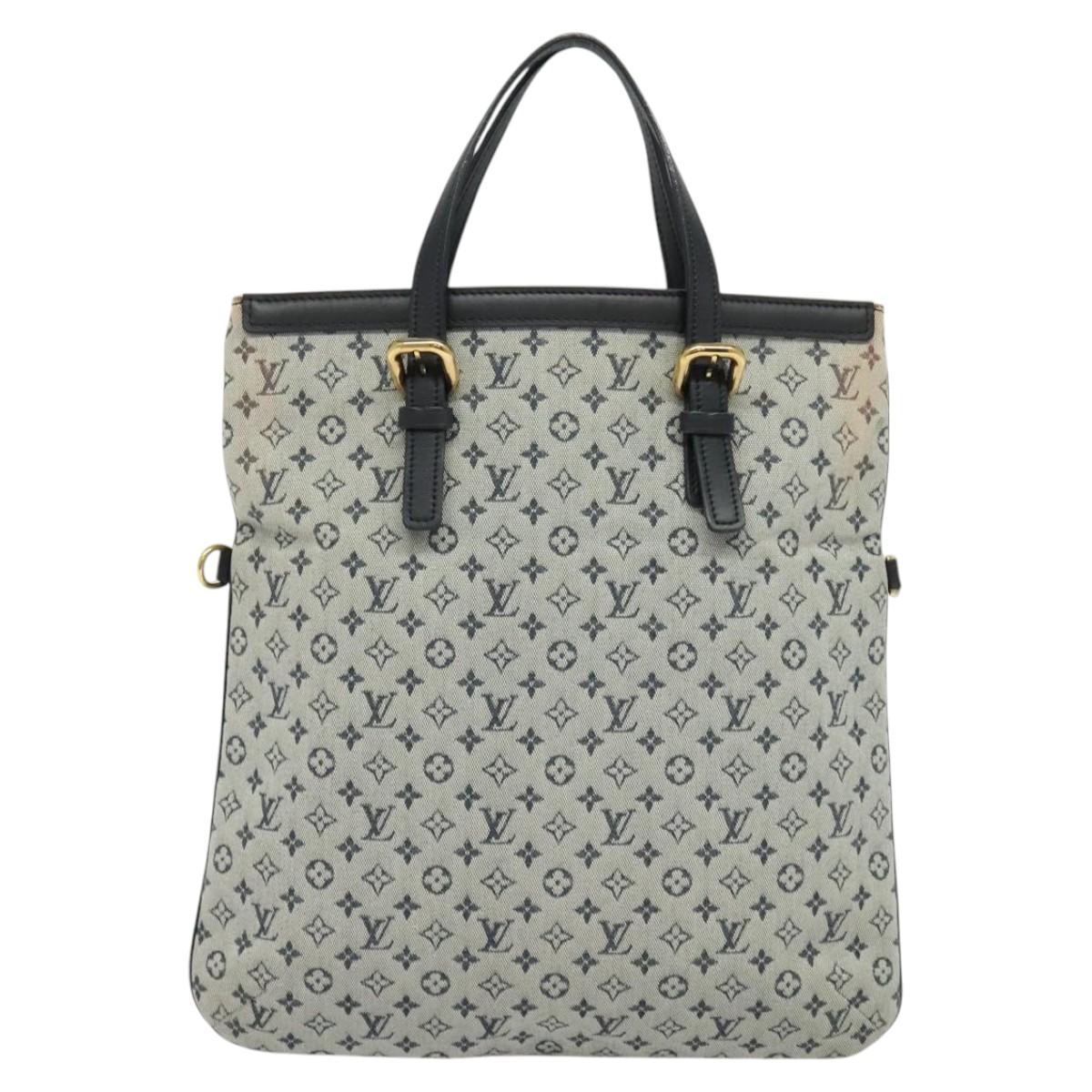LOUIS VUITTON Monogram Mini Françoise Tote Bag 2way Blue M92208 LV Auth KD446