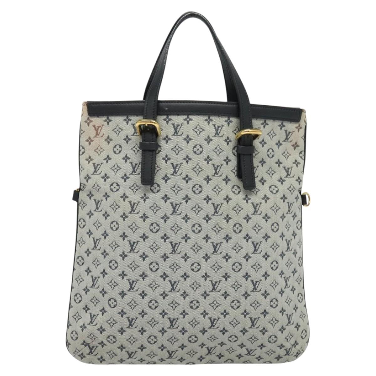 LOUIS VUITTON Monogram Mini Françoise Tote Bag 2way Blue M92208 LV Auth KD446