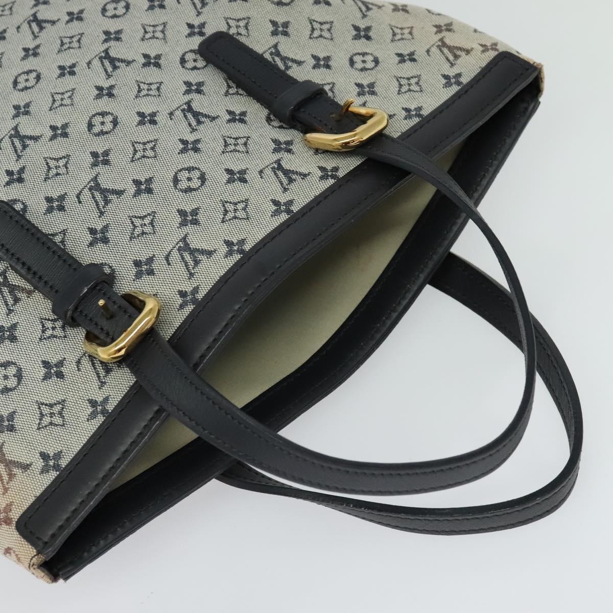 LOUIS VUITTON Monogram Mini Françoise Tote Bag 2way Blue M92208 LV Auth KD446