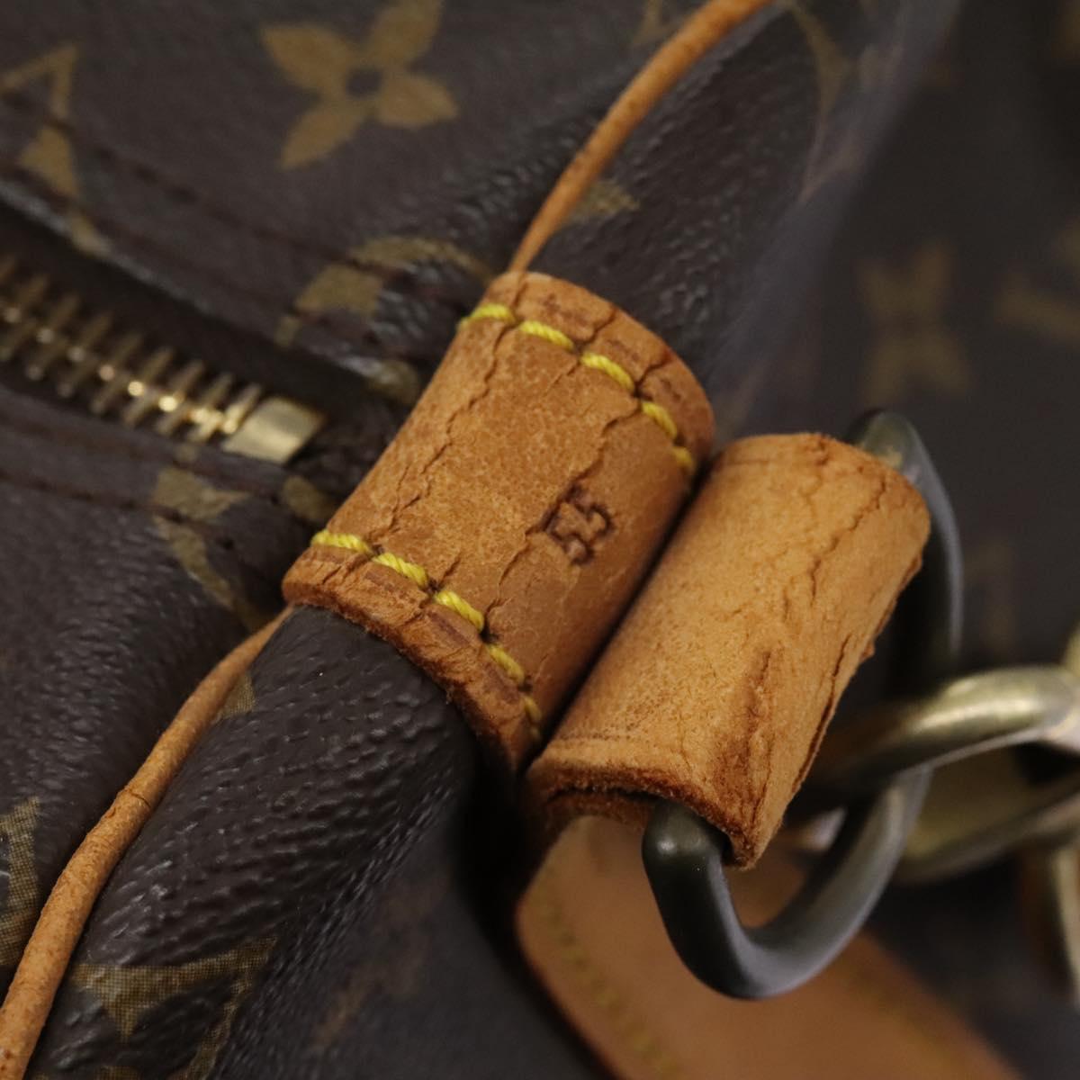 LOUIS VUITTON Monogram Keepall Bandouliere 55 Boston Bag M41414 LV Auth KD461