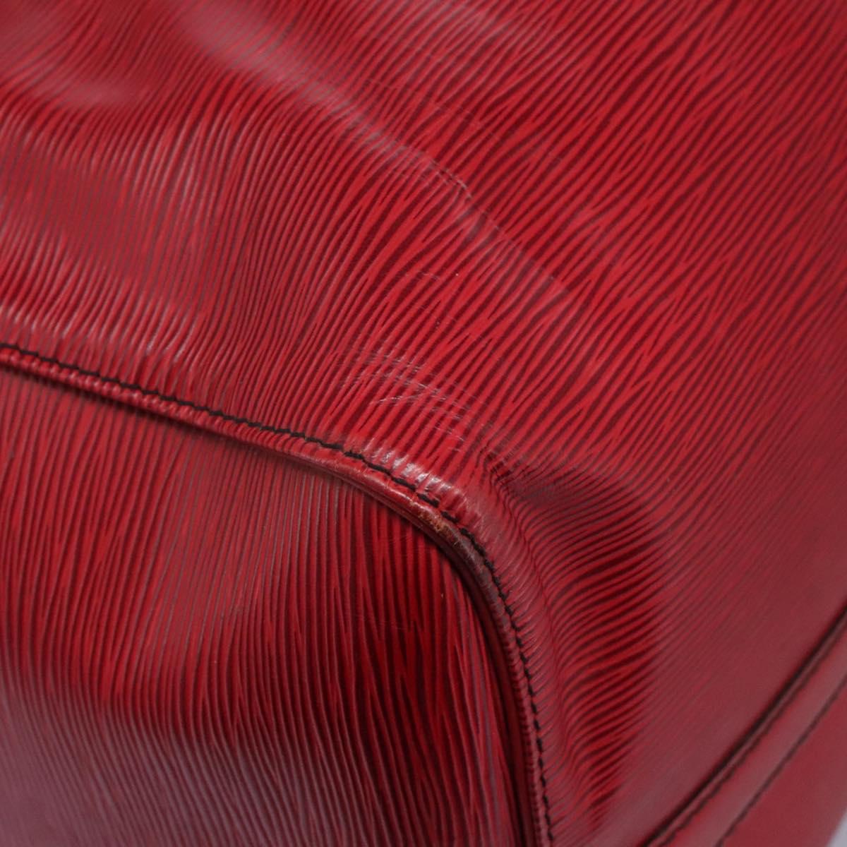 LOUIS VUITTON Epi Keepall 55 Boston Bag Red M42957 LV Auth KD472
