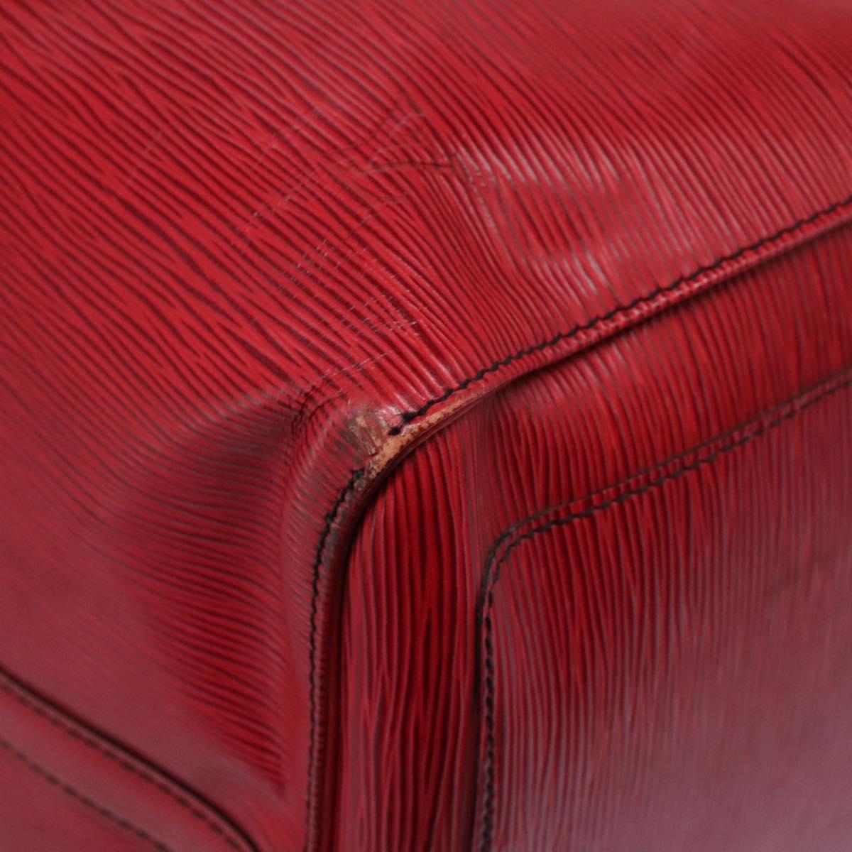 LOUIS VUITTON Epi Keepall 55 Boston Bag Red M42957 LV Auth KD472