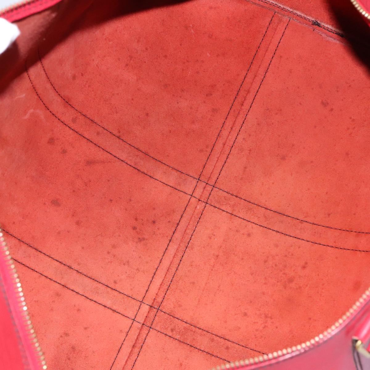 LOUIS VUITTON Epi Keepall 55 Boston Bag Red M42957 LV Auth KD472