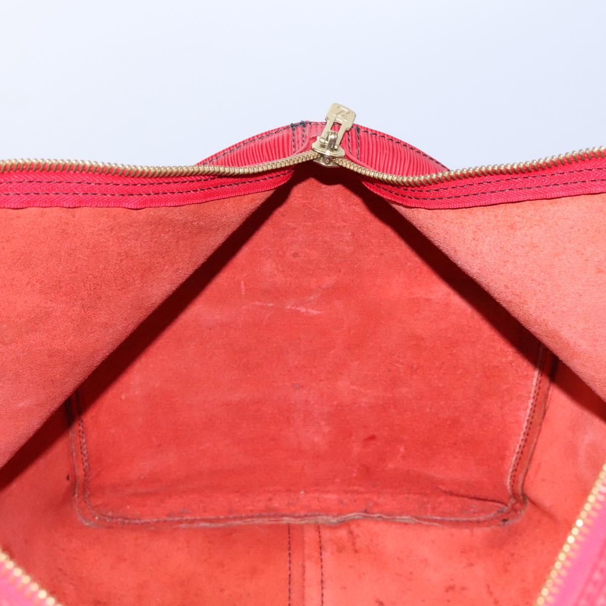 LOUIS VUITTON Epi Keepall 55 Boston Bag Red M42957 LV Auth KD472