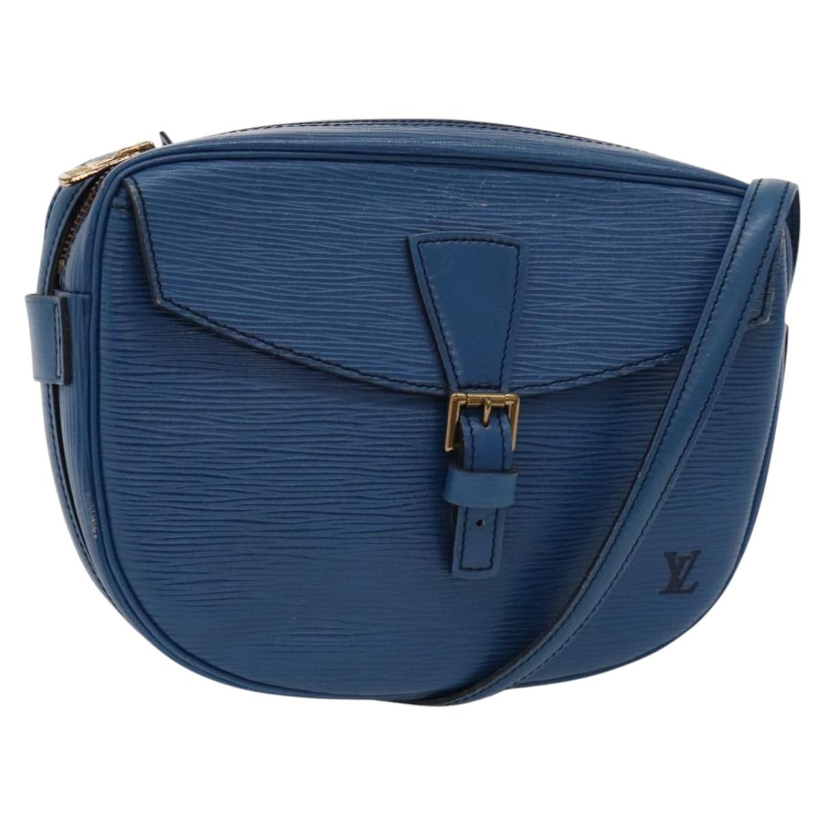 LOUIS VUITTON Epi June Feuille Shoulder Bag Blue M52155 LV Auth KD477