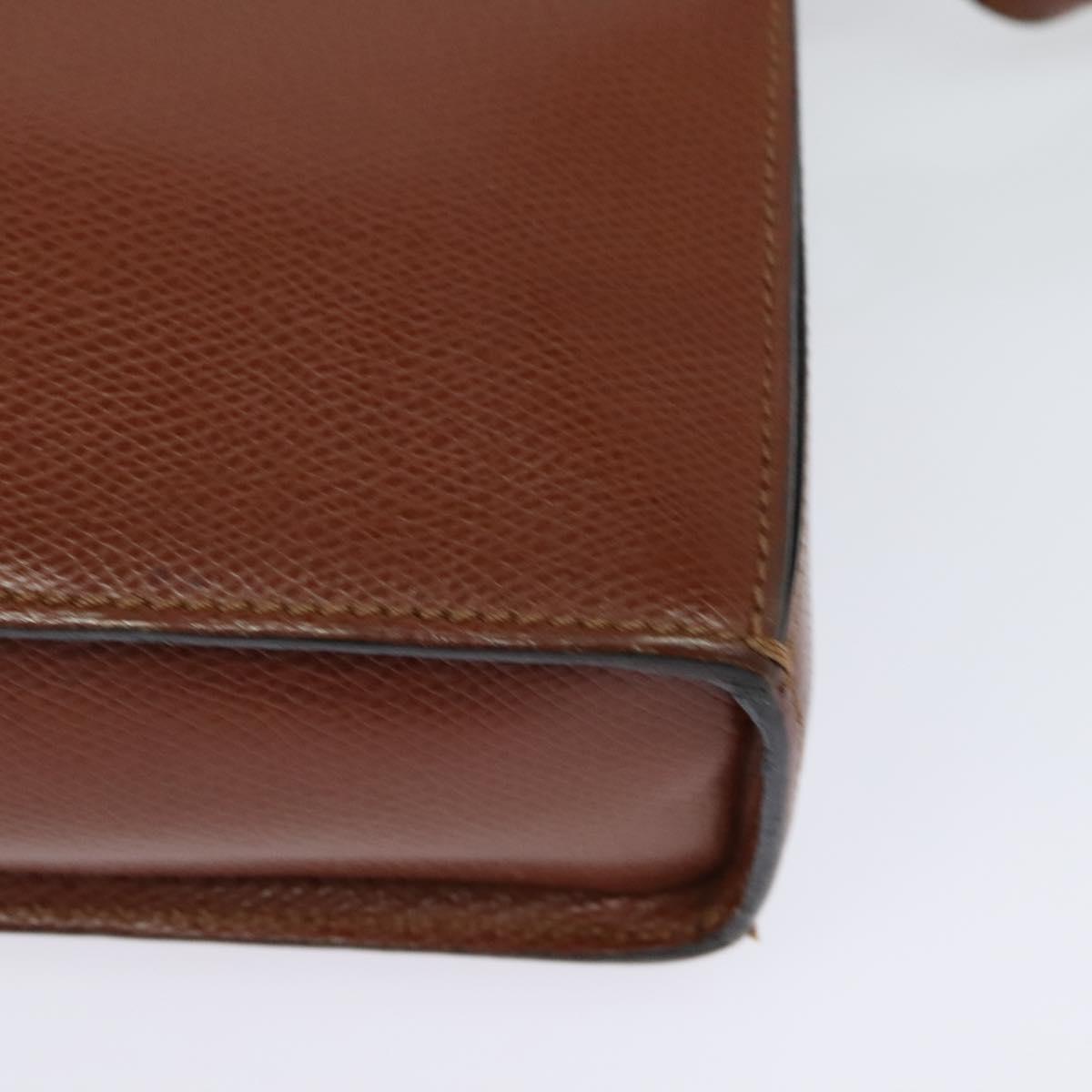 CELINE Shoulder Bag Leather Brown Auth KD516