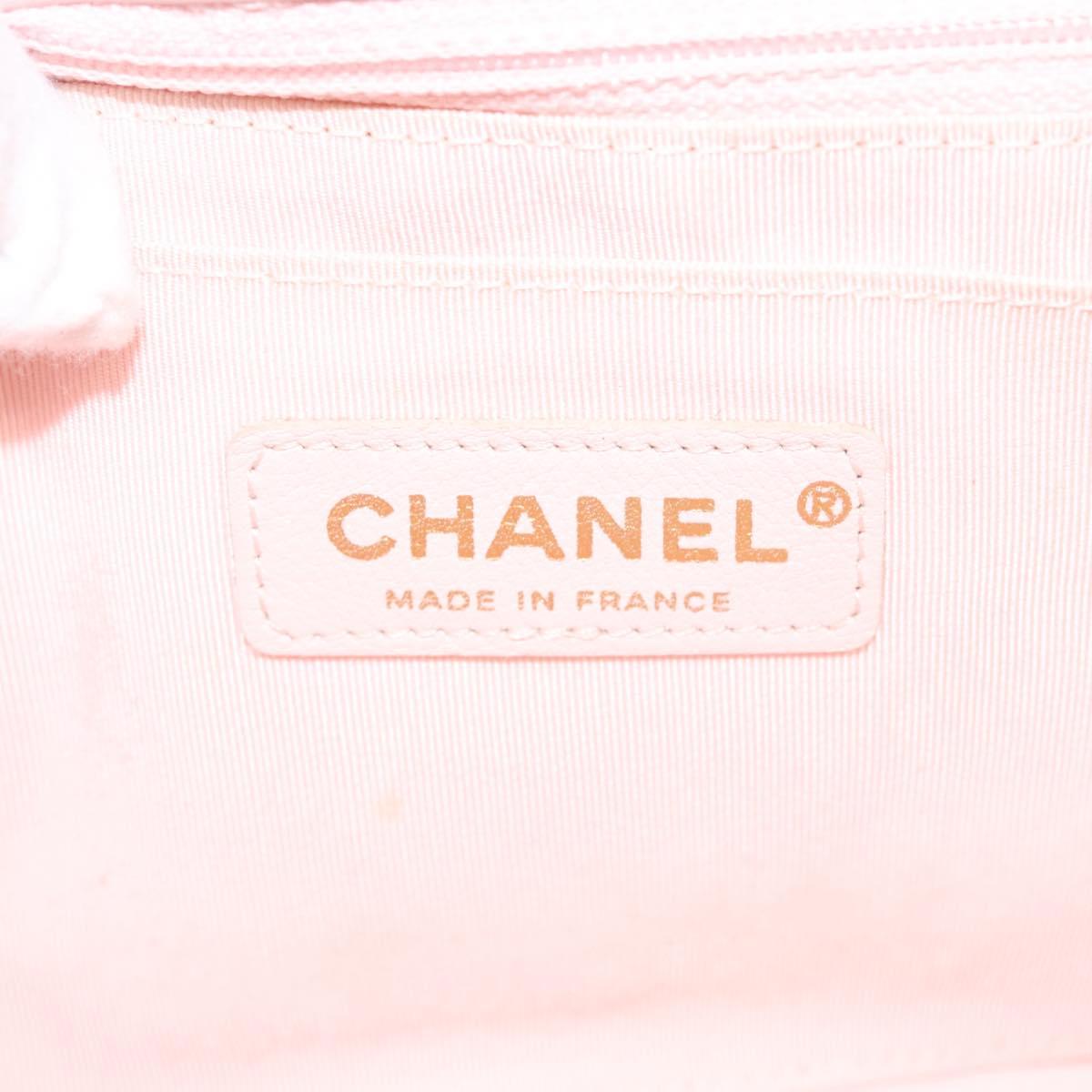 CHANEL Matelasse Chain Shoulder Bag tweed Pink CC Auth KD532