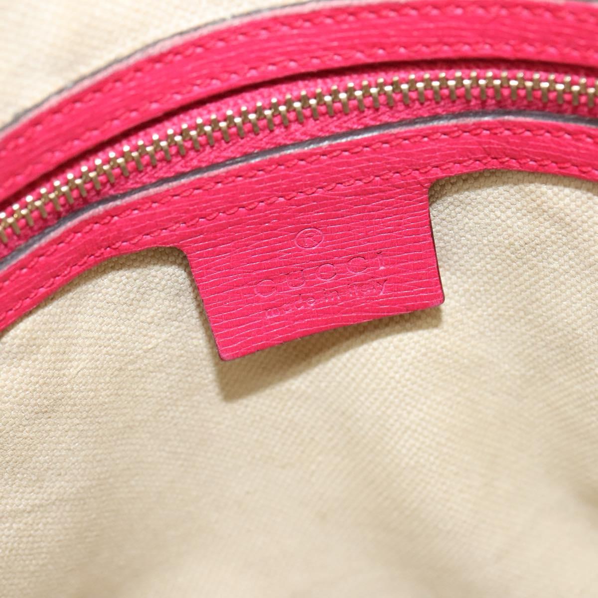 GUCCI Hand Bag Leather 2way Pink Gold 309614 Auth KD534