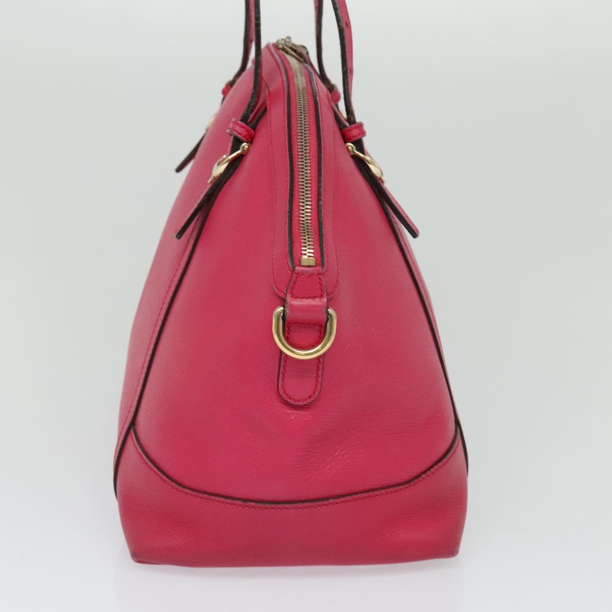 GUCCI Hand Bag Leather 2way Pink Gold 309614 Auth KD534