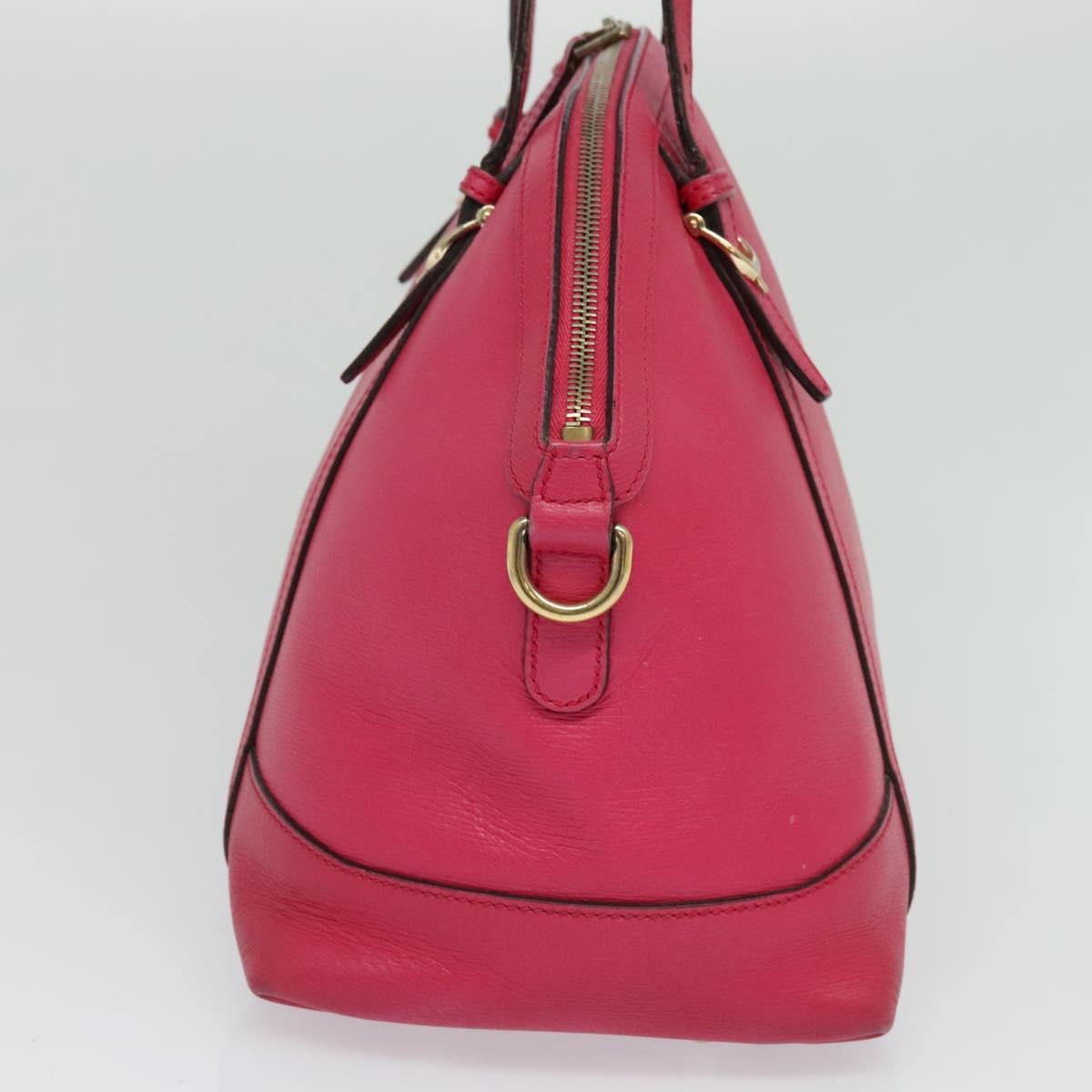 GUCCI Hand Bag Leather 2way Pink Gold 309614 Auth KD534