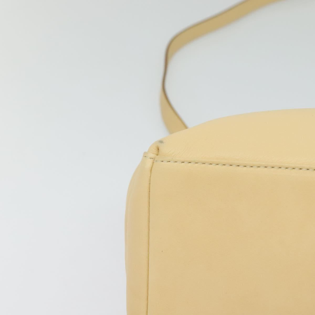 Salvatore Ferragamo Hand Bag Leather 2way Beige Gold Auth KD546