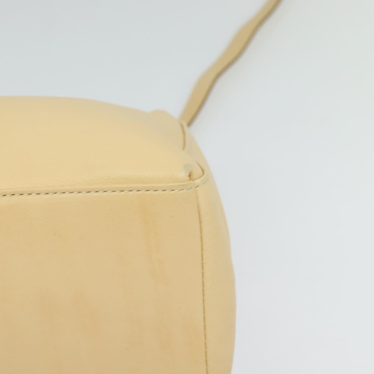 Salvatore Ferragamo Hand Bag Leather 2way Beige Gold Auth KD546