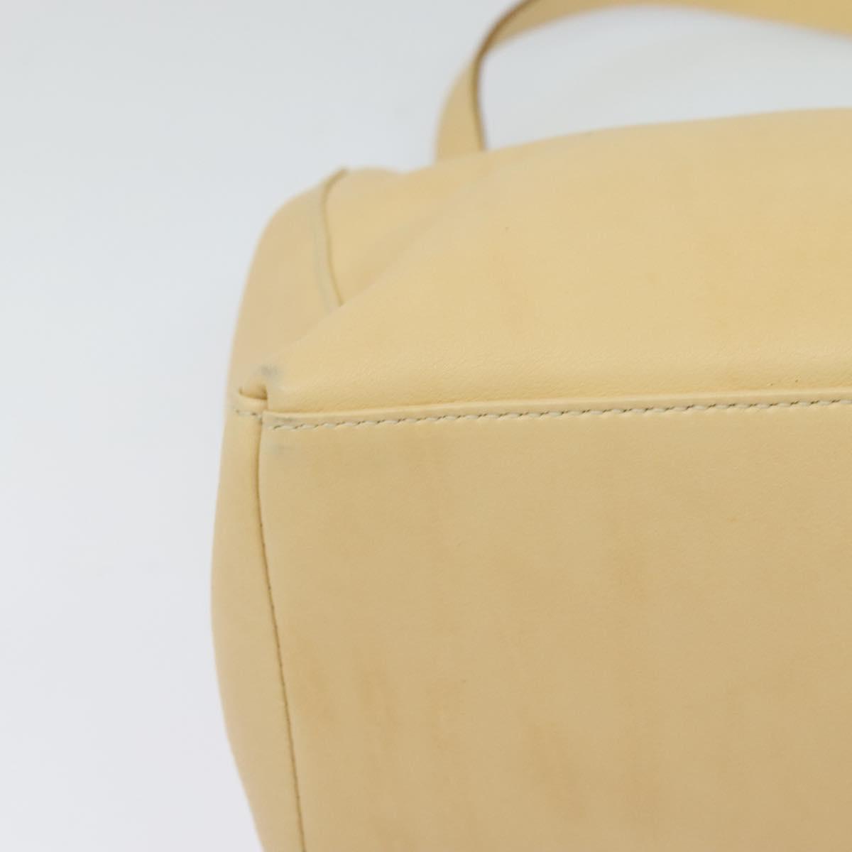 Salvatore Ferragamo Hand Bag Leather 2way Beige Gold Auth KD546