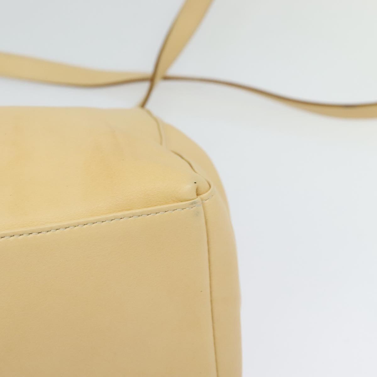Salvatore Ferragamo Hand Bag Leather 2way Beige Gold Auth KD546