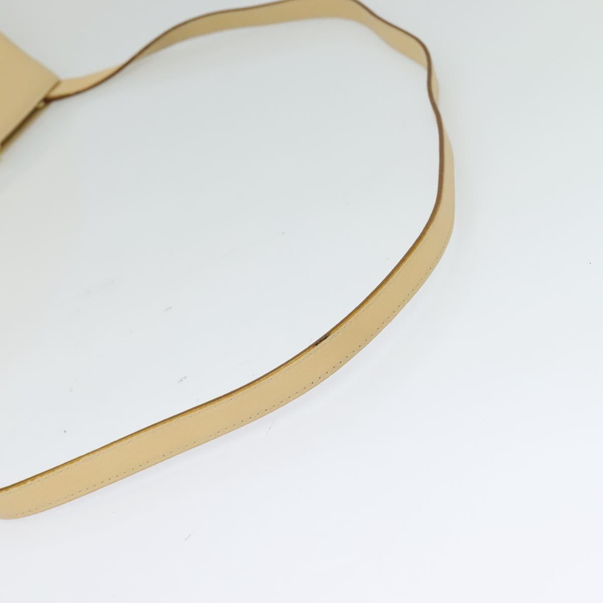 Salvatore Ferragamo Hand Bag Leather 2way Beige Gold Auth KD546