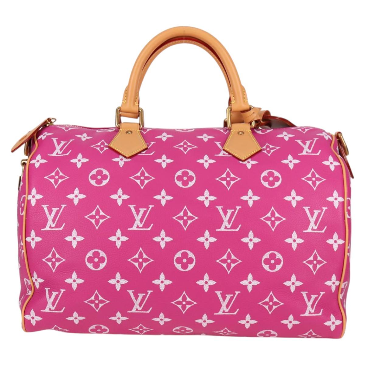 LOUIS VUITTON Monogram Speedy P9 Bandouliere 40 Bag Pink M11563 LV Auth KD564SM