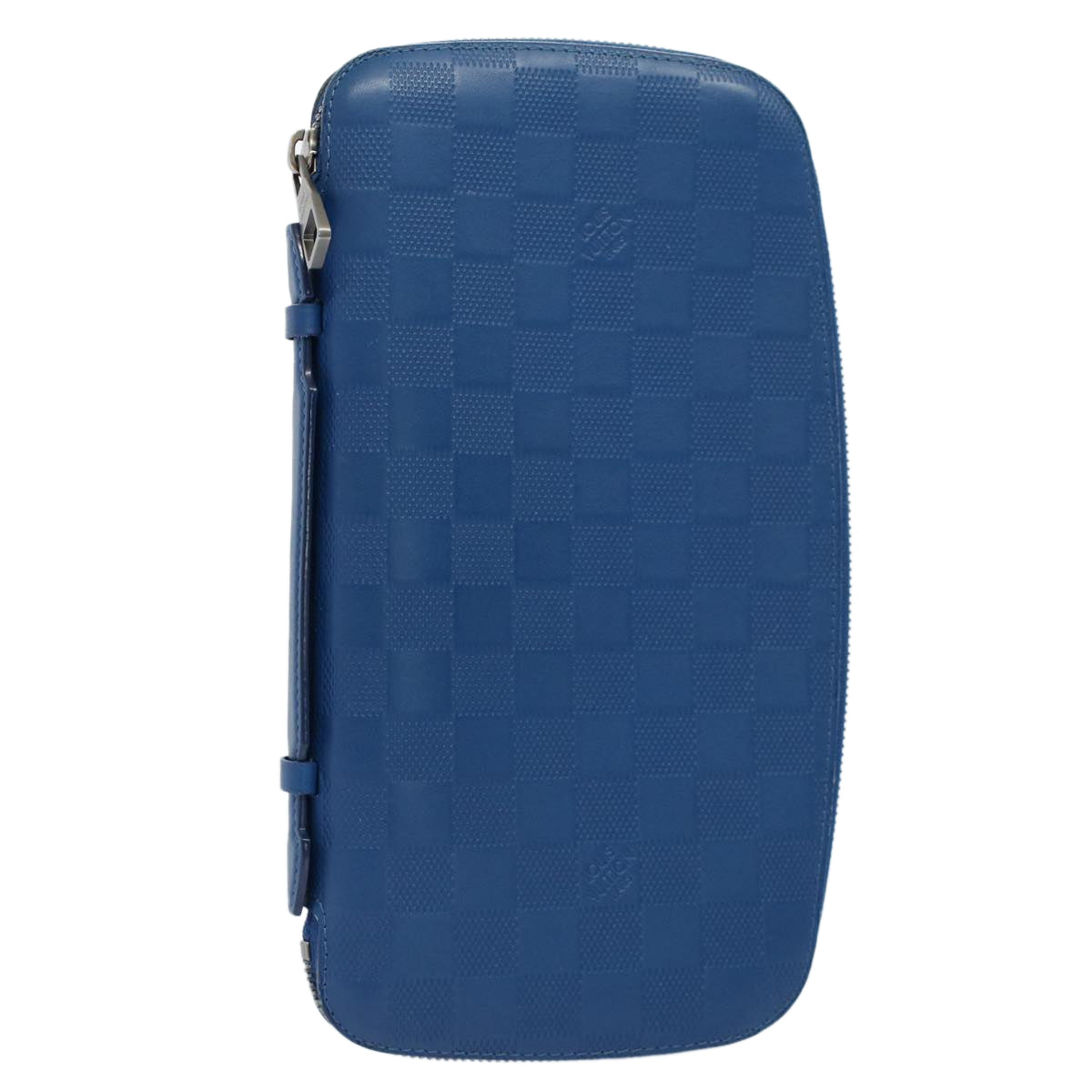 LOUIS VUITTON Damier Infini Organizer Atholl Clutch Bag Blue N41396 Auth ki3459