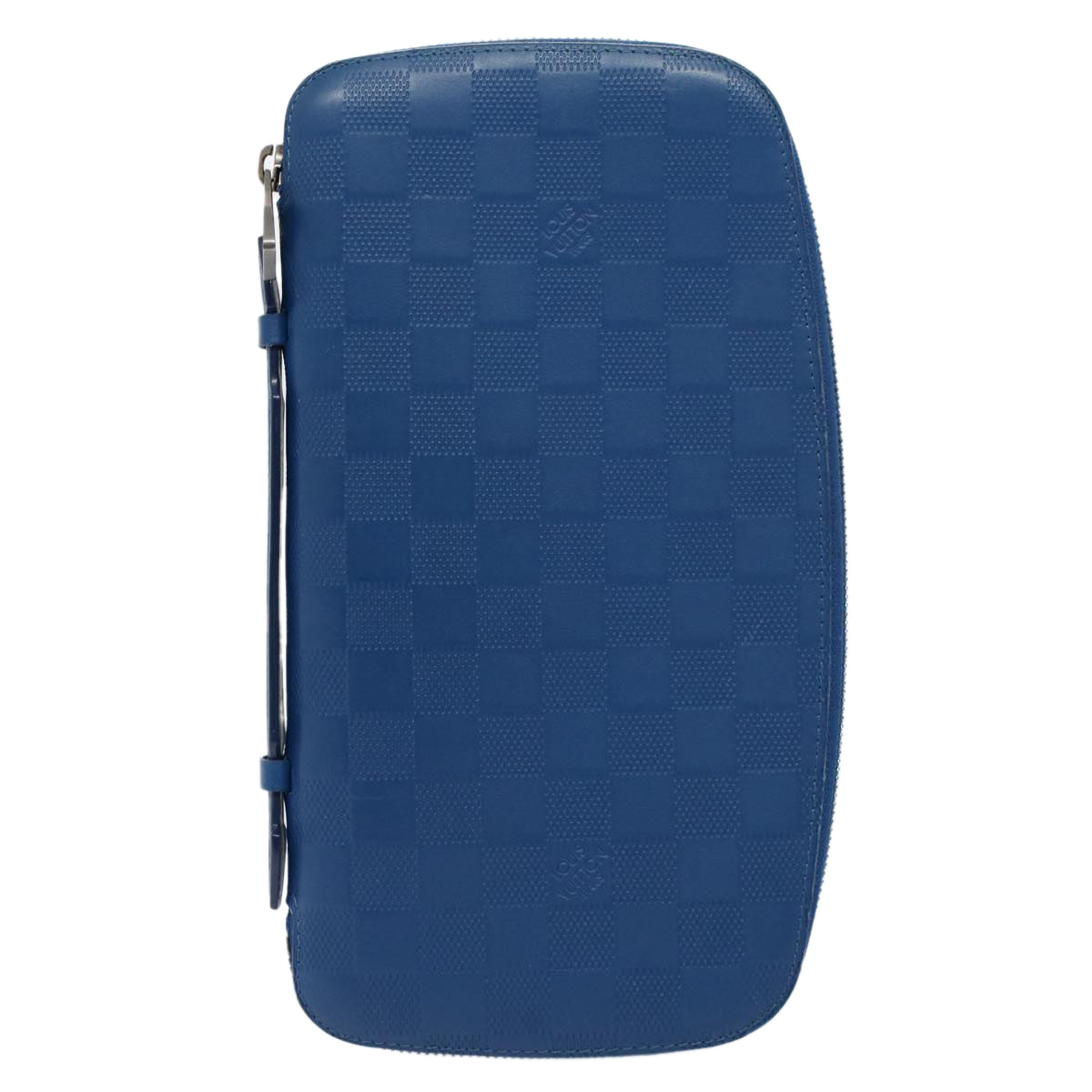 LOUIS VUITTON Damier Infini Organizer Atholl Clutch Bag Blue N41396 Auth ki3459