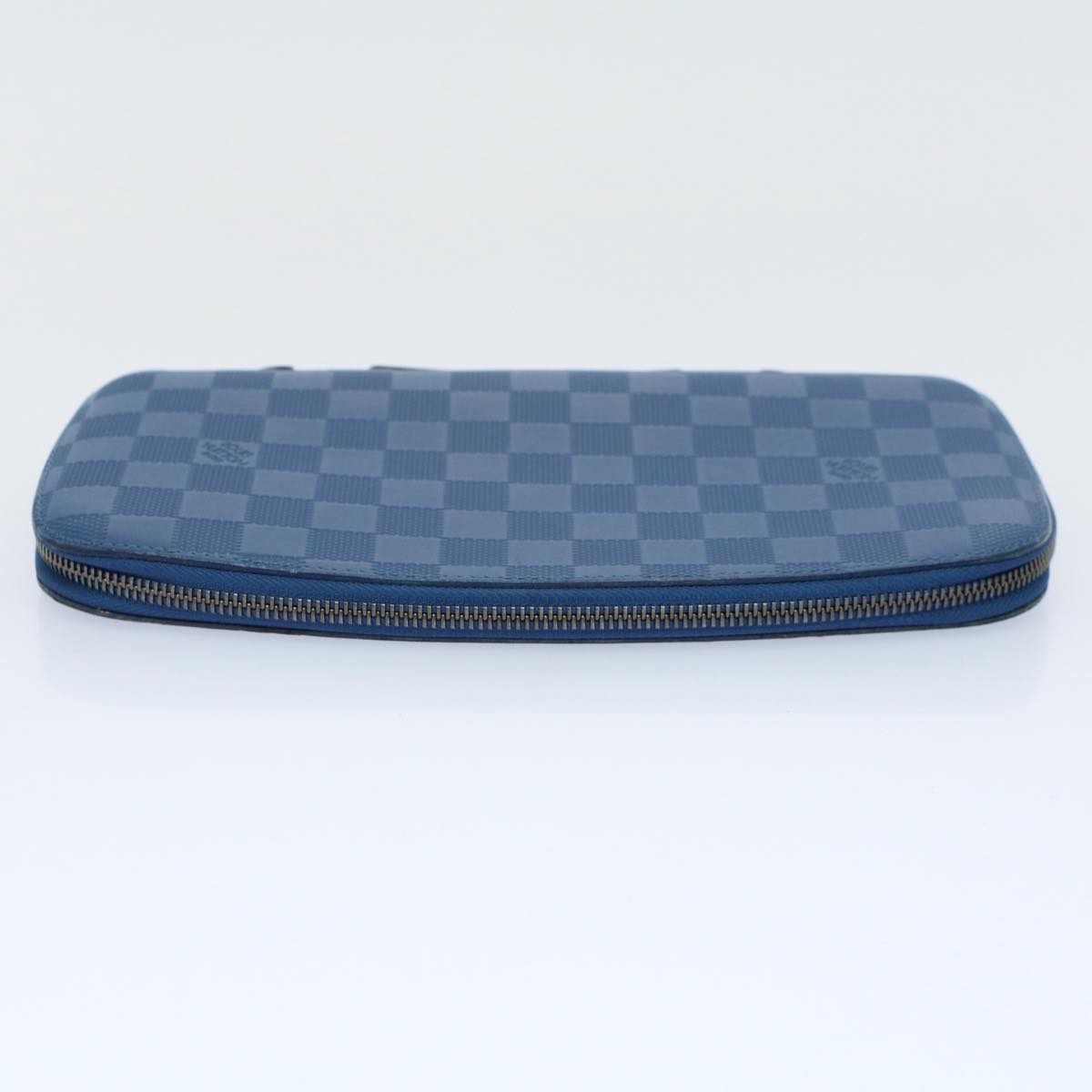 LOUIS VUITTON Damier Infini Organizer Atholl Clutch Bag Blue N41396 Auth ki3459