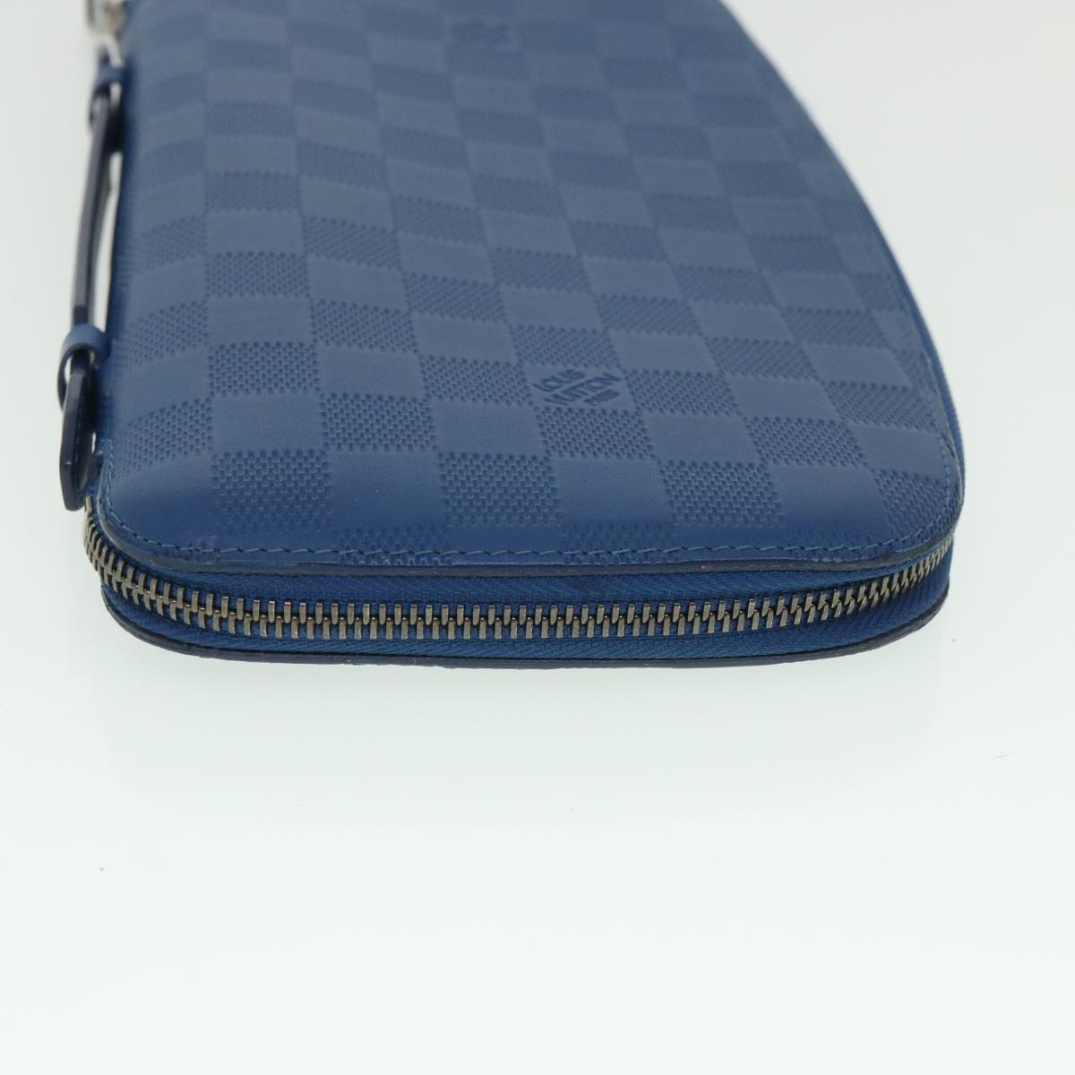 LOUIS VUITTON Damier Infini Organizer Atholl Clutch Bag Blue N41396 Auth ki3459