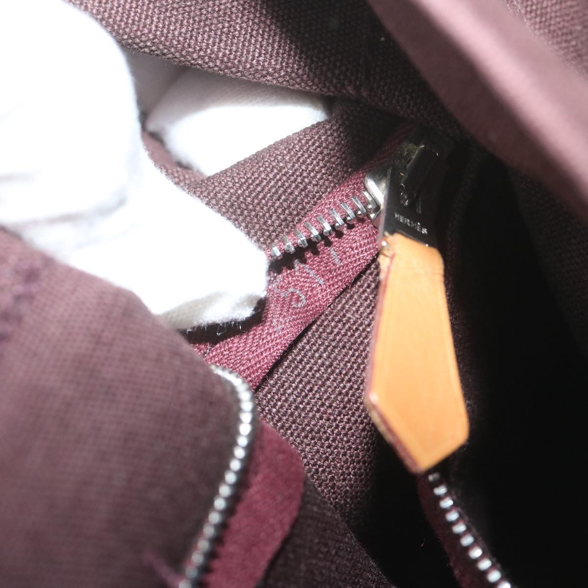 HERMES Fourre Tout MM Tote Bag Canvas Brown Auth ki3946