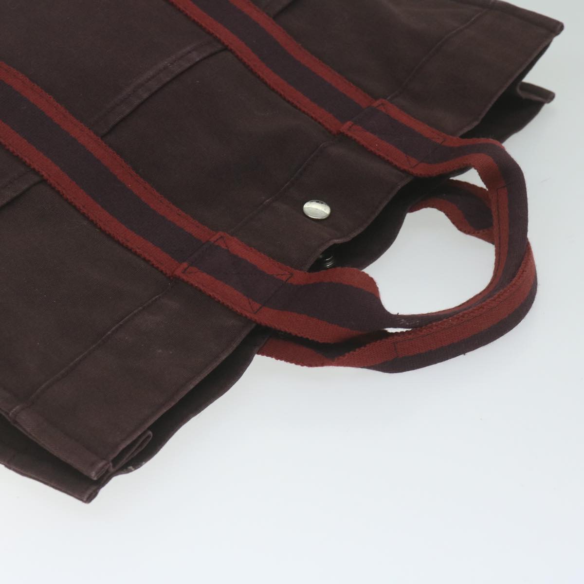 HERMES Fourre Tout MM Tote Bag Canvas Brown Auth ki3946