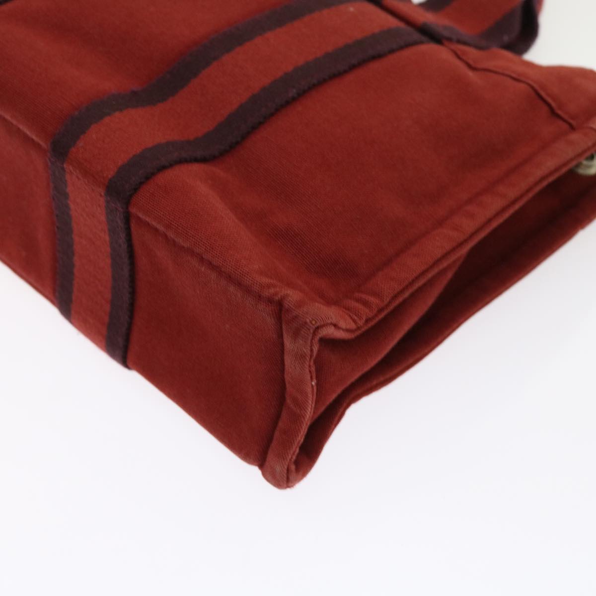 HERMES Fourre Tout PM Hand Bag Canvas Red Auth ki4023