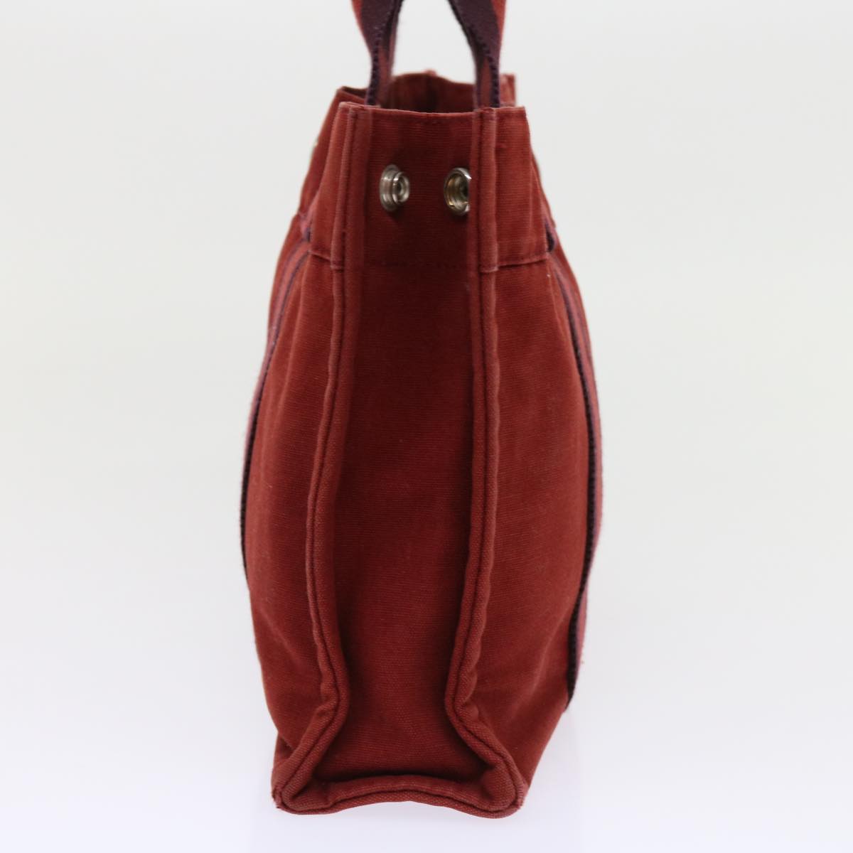 HERMES Fourre Tout PM Hand Bag Canvas Red Auth ki4023