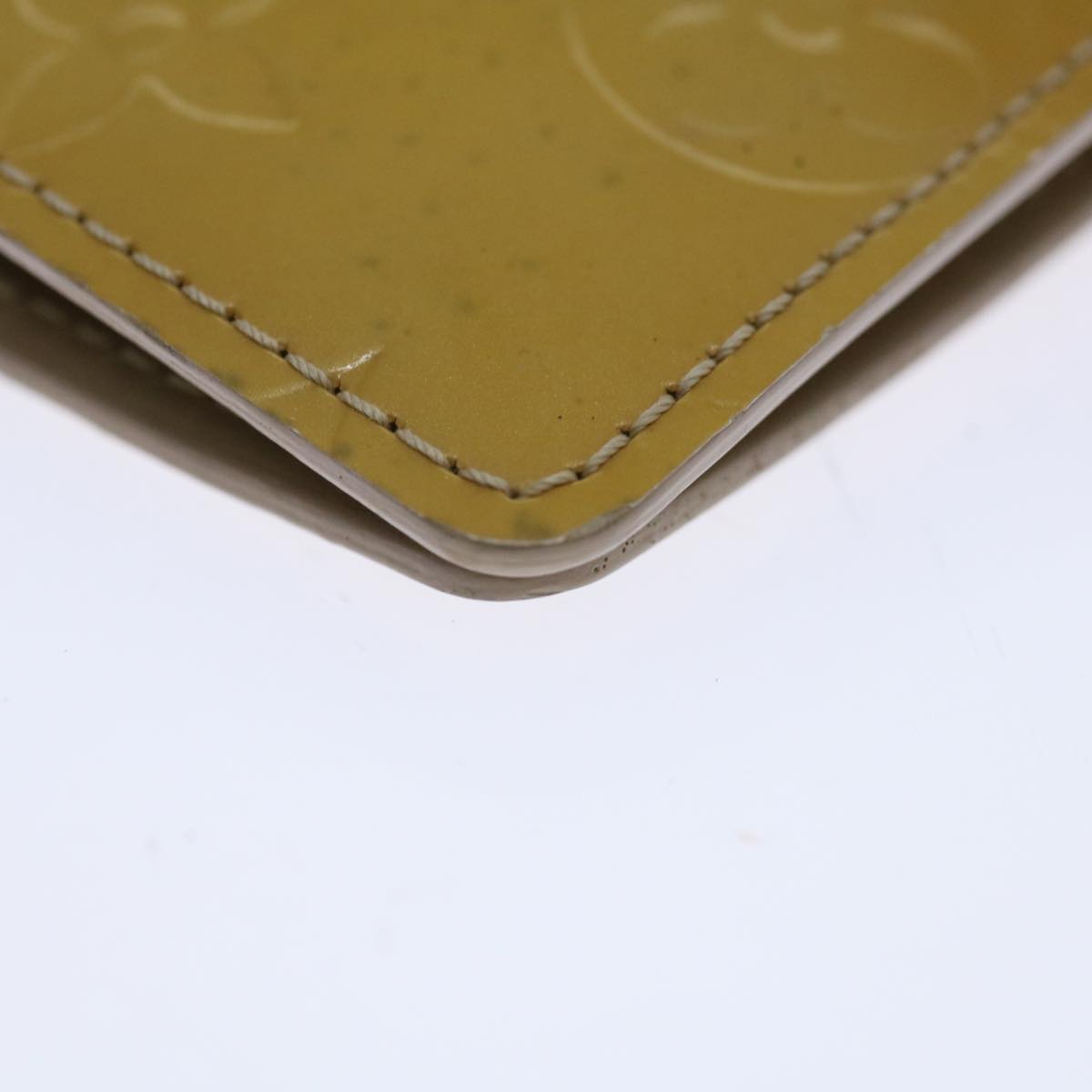 LOUIS VUITTON Vernis Agenda PM Day Planner Cover Beige R21001 LV Auth ki4113