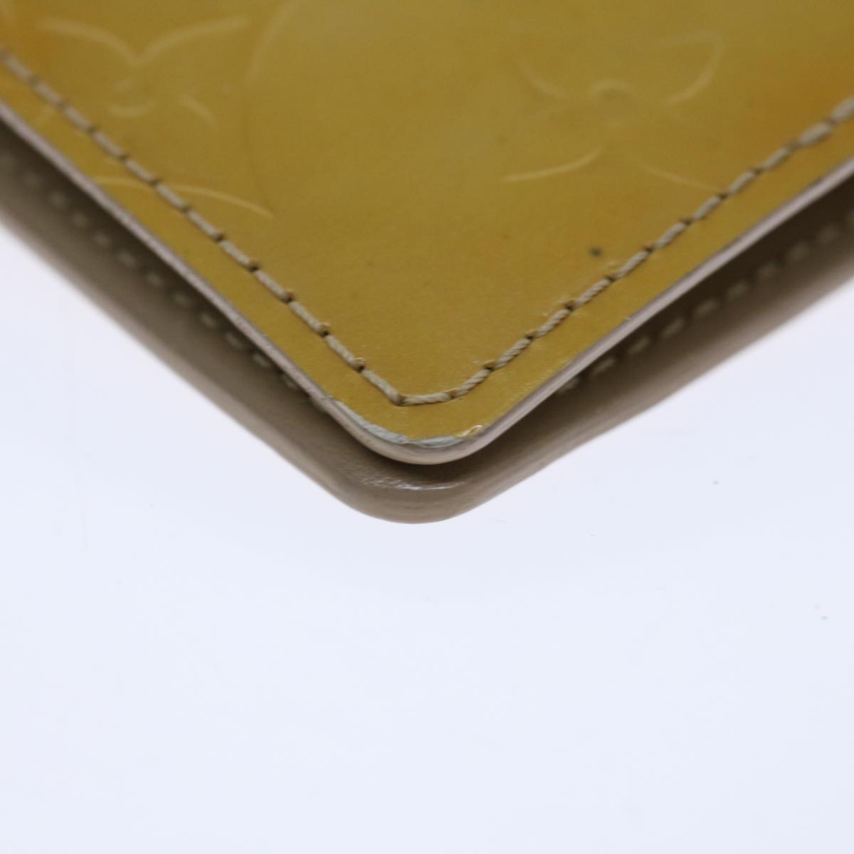 LOUIS VUITTON Vernis Agenda PM Day Planner Cover Beige R21001 LV Auth ki4113