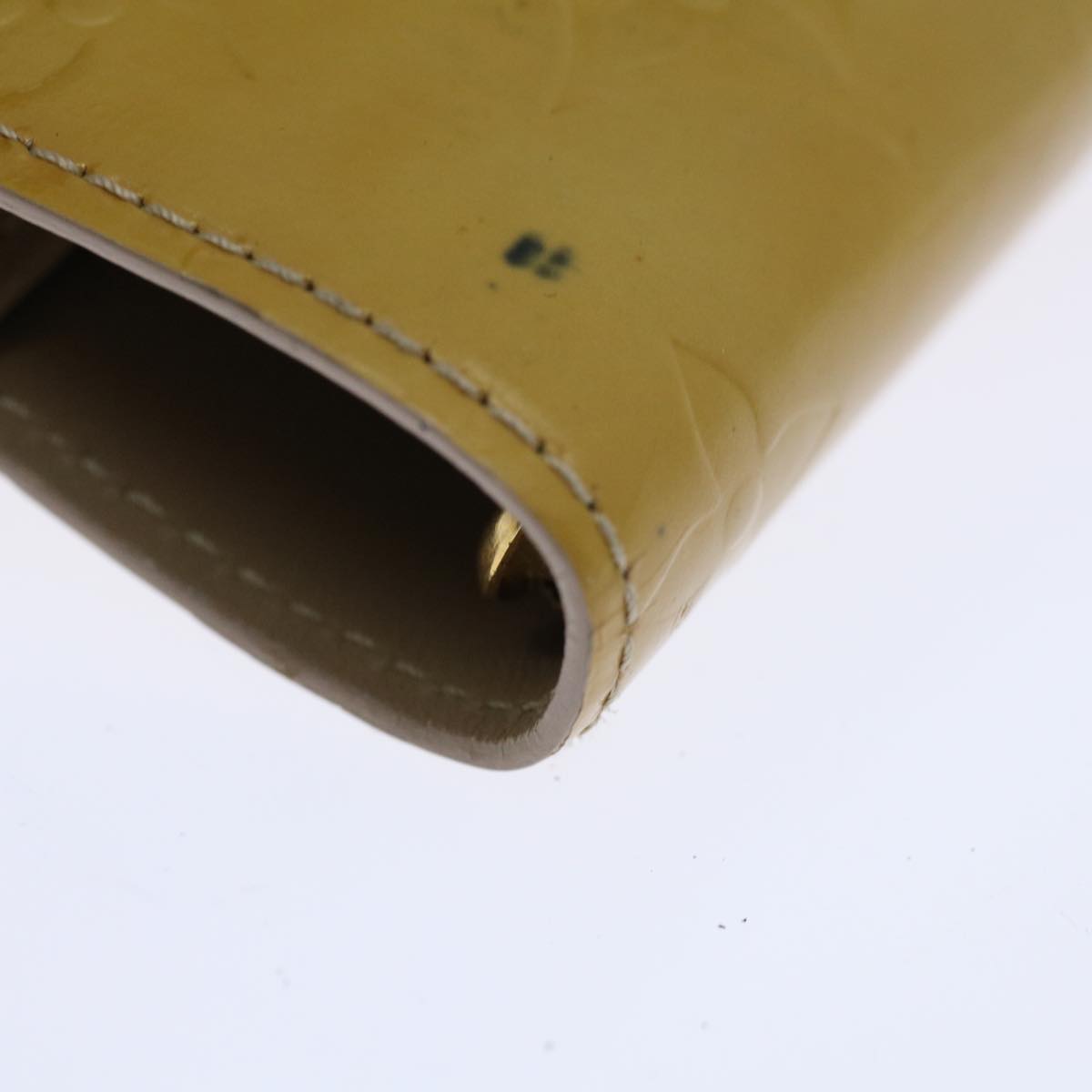 LOUIS VUITTON Vernis Agenda PM Day Planner Cover Beige R21001 LV Auth ki4113