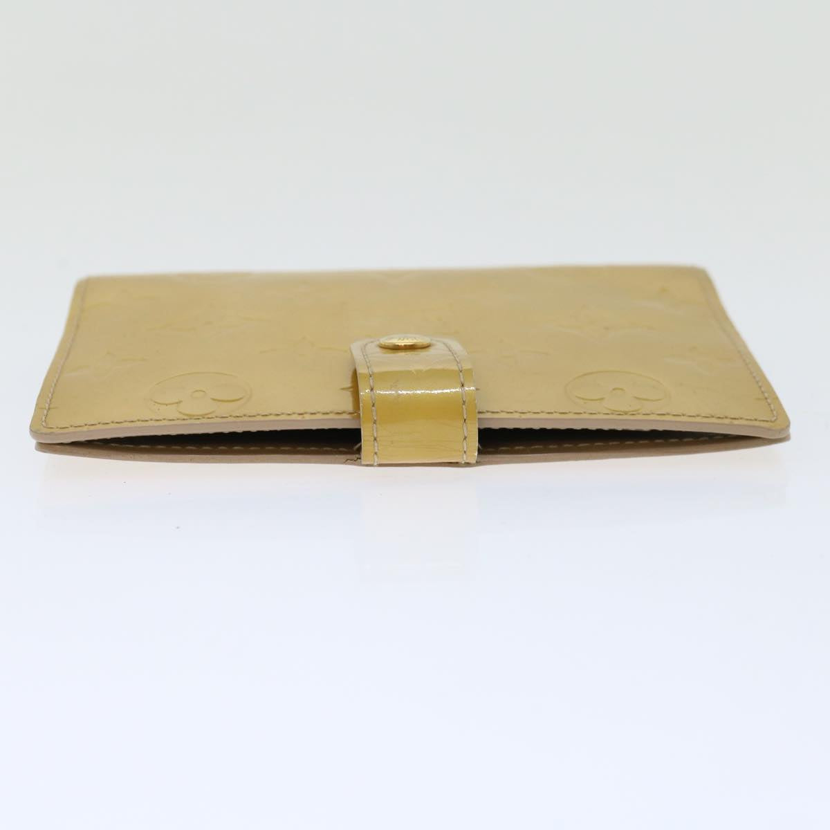 LOUIS VUITTON Vernis Agenda PM Day Planner Cover Beige R21001 LV Auth ki4113